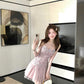 White purple dress suspenders gauze dress princess super beautiful summer beautiful dress R3904
