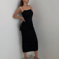 Temperament big backless waist suspender dress women's summer sexy long hip skirt R3077