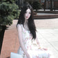 New gentle temperament suspender floral dress beautiful waist A-line long skirt R0696