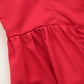 French red suspender dress female sexy backless seaside holiday dress R3035