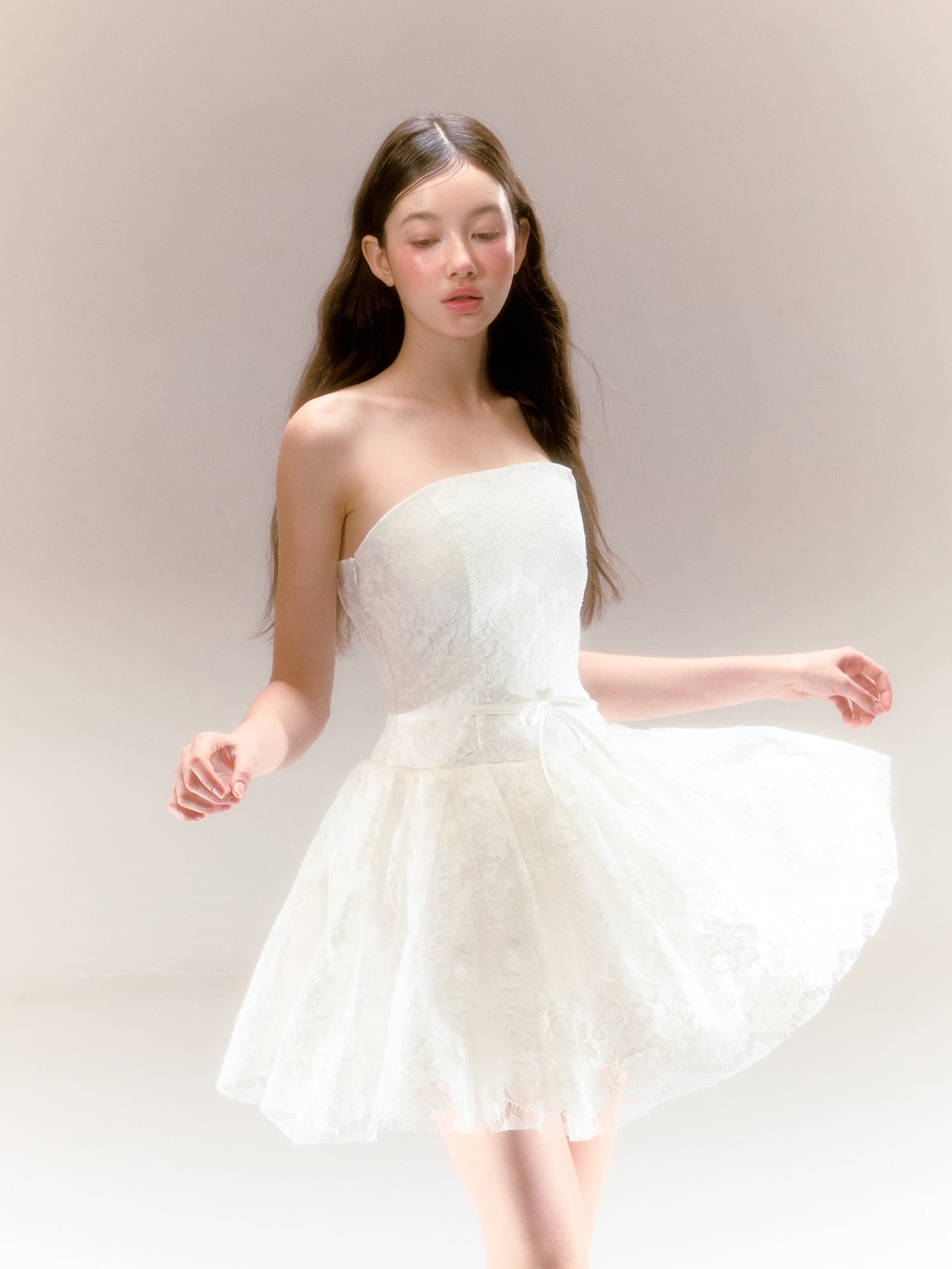 White Lace Swan Ballet Tutu Dress R5209