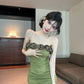 Three-dimensional flower pure sexy dress one shoulder high-end design slimming vest short skirt R3714