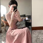 A complete set of backless polka dot suspender top and skirt, salty and mature two-piece suit new style R0445