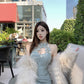 Sexy halter neck slim fit hip skirt hollow dress dress R0544