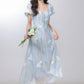 Temperament gentle style floral dress beautiful dress for seaside vacation R1945