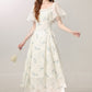 New Chinese style improved floral dress new summer daily commuting long skirt R1944