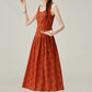 Beautiful red suspender dress for women 2025 new style waist a-line skirt R1952