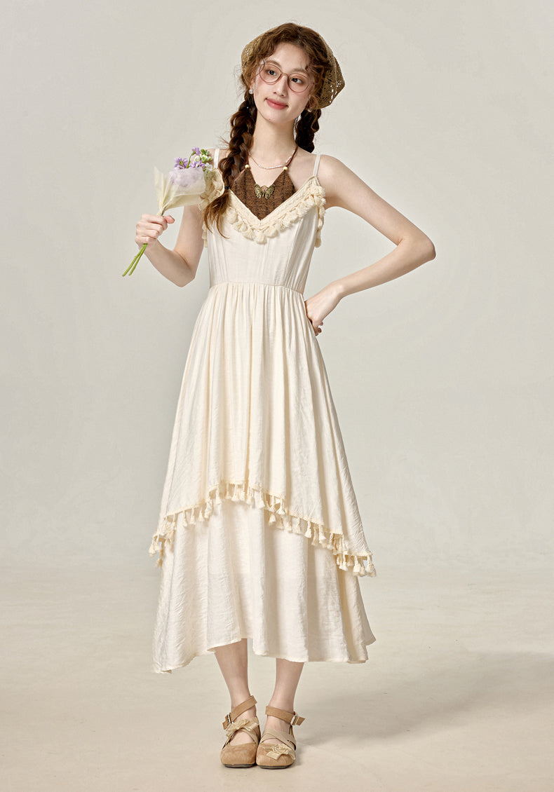 Improved ethnic holiday style new suspender dress temperament skirt R1962