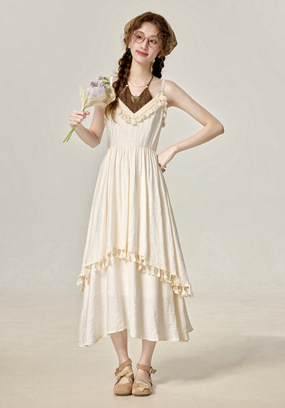 Improved ethnic holiday style new suspender dress temperament skirt R1962