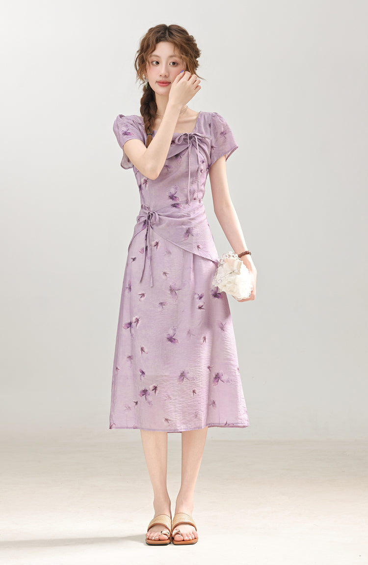 French style purple dress for women, luxury and high-end dress R1947