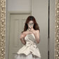 One-shoulder tube top dress gentle temperament waist dress tutu skirt R0527