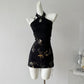 New Chinese dress 2025 national style printed a-line waist short skirt R2072