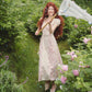 French sweet design tie waist lace dress new R5070