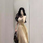 Exquisite suspender dress small dress celebrity waist temperament long skirt R0495