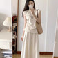 A complete set of fashionable sleeveless tops, long skirts, casual suits and skirts R0498