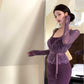 Purple lace cardigan slim fit hip fishtail sling dress two piece suit royal sister skirt R0505