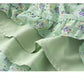 French green floral sling dress 2025 new holiday temperament cake dress R2582