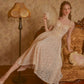 French style heavy lace suspender fishbone dress light evening gown R5065