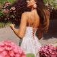 French retro palace style satin suspender long dress with large skirt R5066