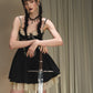 French little black dress fishbone suspender dress light dress tutu skirt R5073