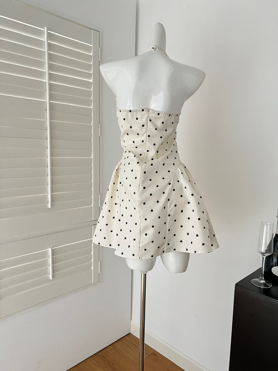 Sweet style niche design polka dot dress R2178