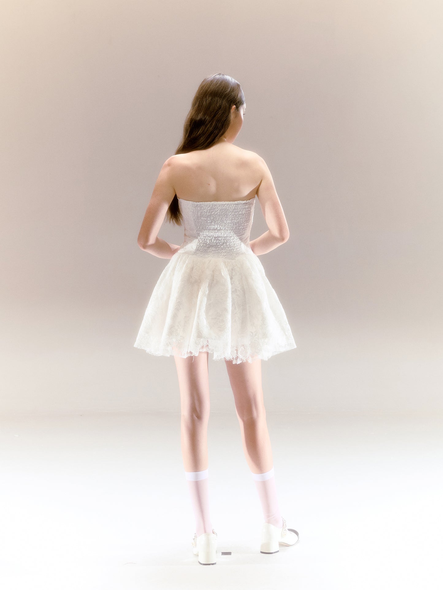 White Lace Swan Ballet Tutu Dress R5209