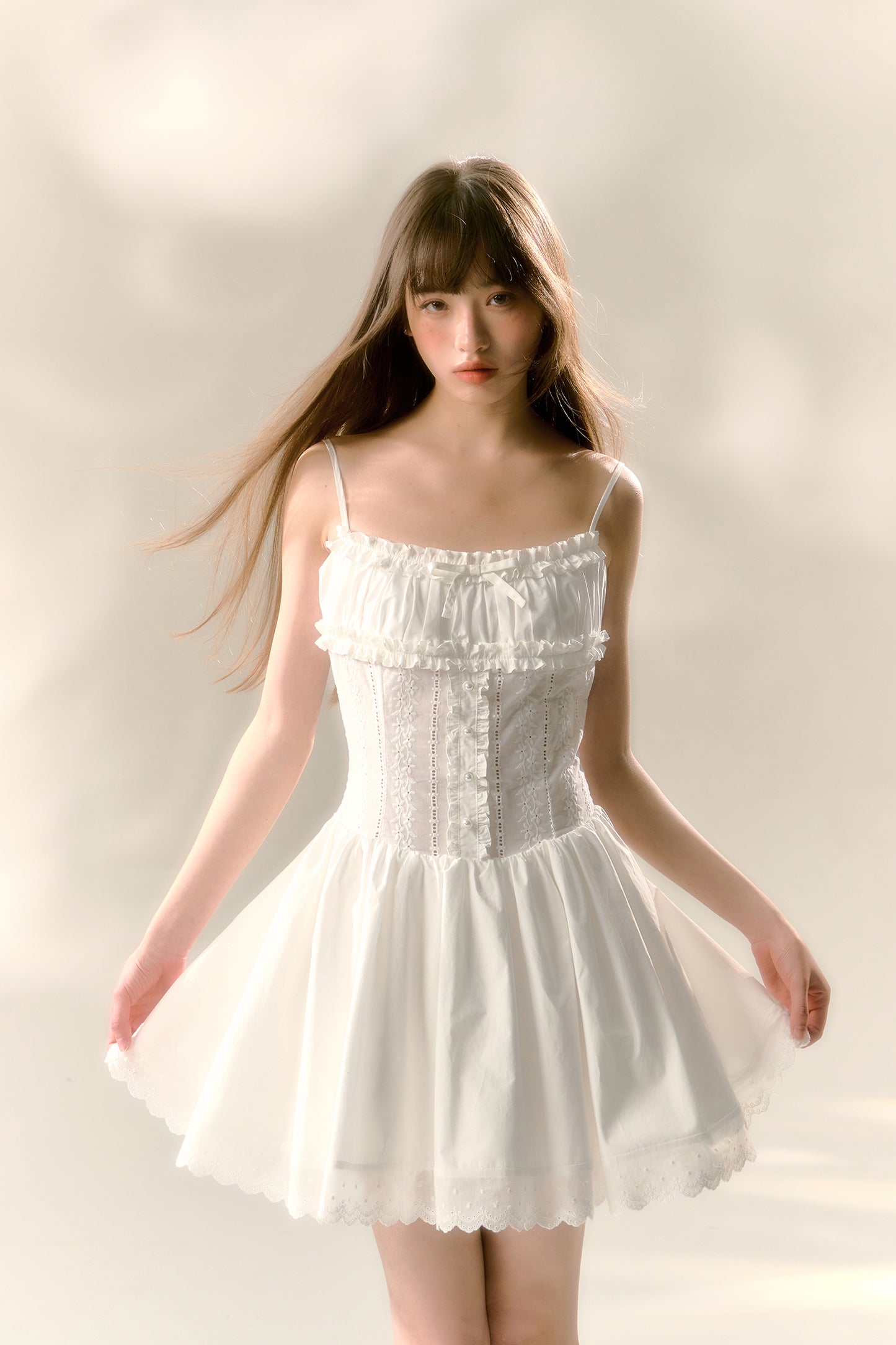 South France dress lace hollow ballet niche suspender skirt R5208