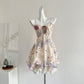 2025 new niche retro floral lace bud rose strappy suspender dress R1988