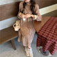 2025 new floral plus velvet dress bottoming skirt loose long skirt long skirt R1483