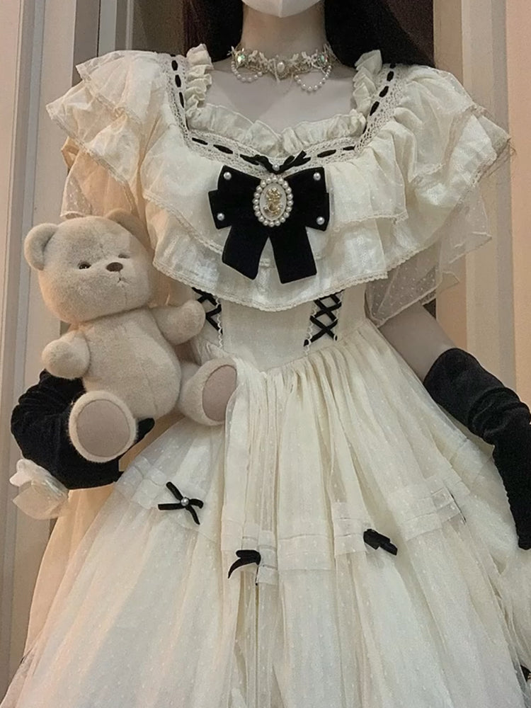 Sweet lady gorgeous style color dress lolita bride dress runaway princess dress R1687