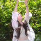 Beautiful and gentle temperament white shirt lace inner a-line skirt three-piece suit R0889