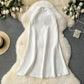 High-end satin skirt, high waist, slimming, medium-length fishtail skirt R2194