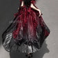 Red wedding dress lolita dress dress lolita heavy tail puffy princess skirt R1675