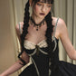 French little black dress fishbone suspender dress light dress tutu skirt R5073