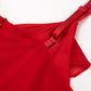 Whitening little red dress suspender dress new style ruffled high-grade waist short skirt R0085
