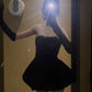 Birthday party dress high-end niche temperament tutu skirt tube top velvet dress R1769
