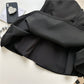 Sexy hot girl little black dress Hepburn style square neck suspender dress French high-end dress R0029