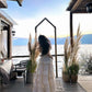 Island style seaside vacation halter neck backless dress Bohemian beach dress R1579