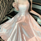 Square neck suspender dress sexy sleeveless vest waist slim fit high-end dress skirt R1482