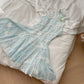 Summer sweet slim waist design short dress R2056