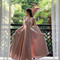 Square neck suspender dress sexy sleeveless vest waist slim fit high-end dress skirt R1482