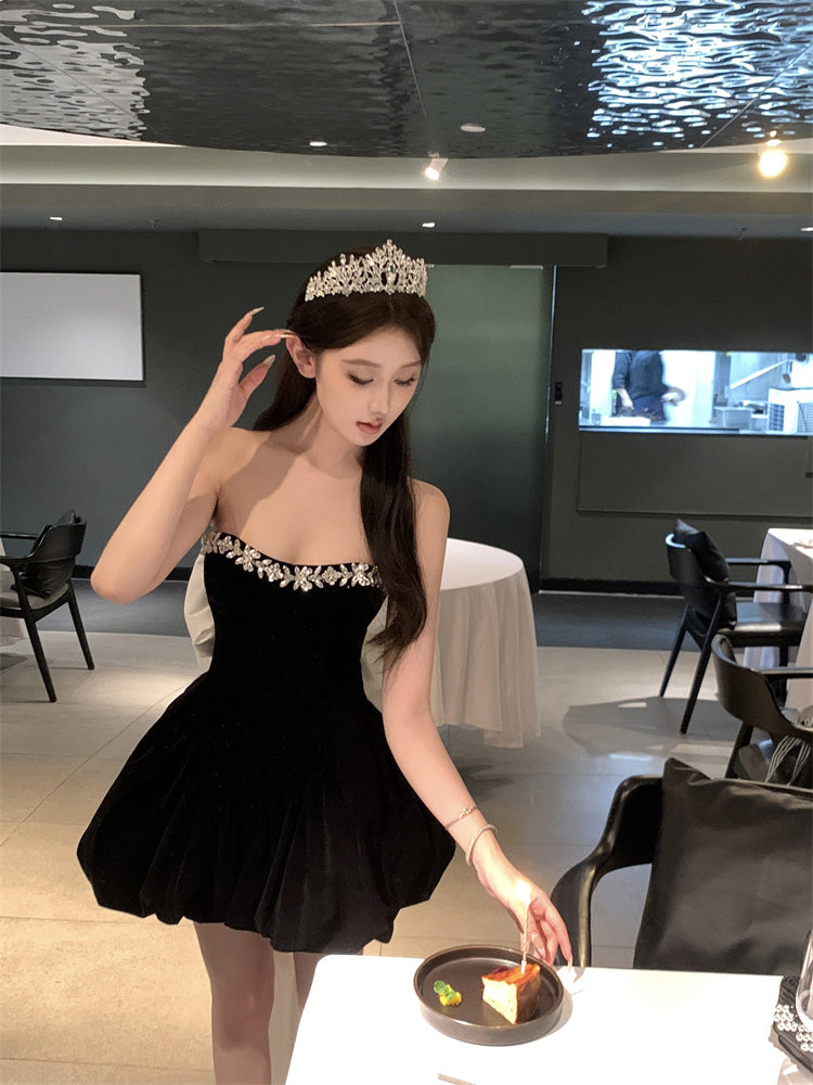 Birthday party small dress skirt high-end niche princess skirt tutu skirt tube top dress R1794