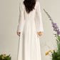French gentle style white dress female temperament beautiful fairy long dress R1950