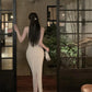 Temperament sleeveless vest dress slim fit hip dress R0559