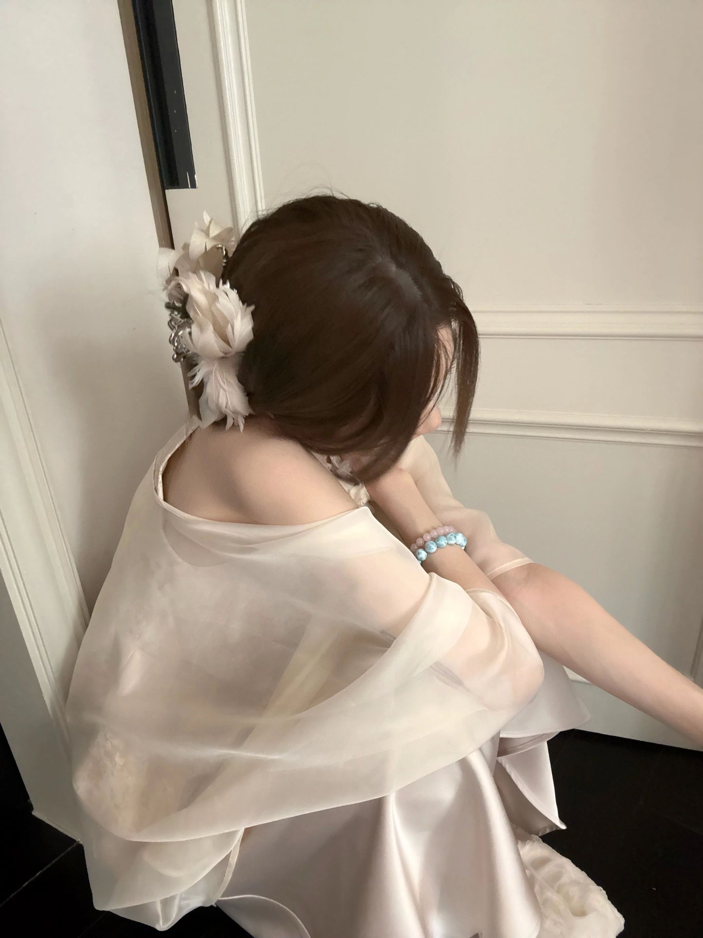 Gentle temperament super beautiful jacquard vest shawl skirt three-piece suit 2025 R0848