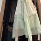 Mint green halter neck dress irregular beautiful loose beach dress R0665