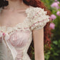 French sweet design tie waist lace dress new R5070
