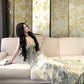 Green floral suspender dress, elegant waist slim beach dress R0670
