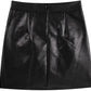Black irregular skirt 2025 new hot girl style high waist slim a-line hip leather skirt short R0150