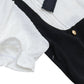 Sweet pure college style puff sleeve dress new style waist slimming lapel fake two-piece dress R0140